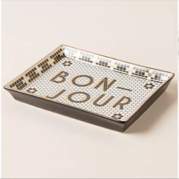 Anthropologie Dining Anthropologiebonjour Black Gold Bistro Tile